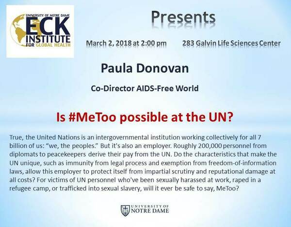 Paula Donovan Lecture March 2