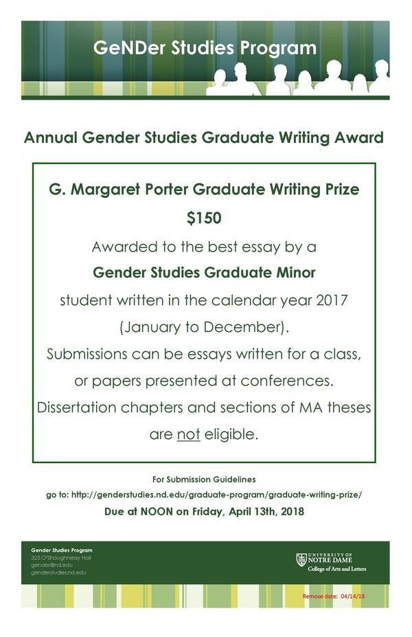 2018 Graduate Writing Award