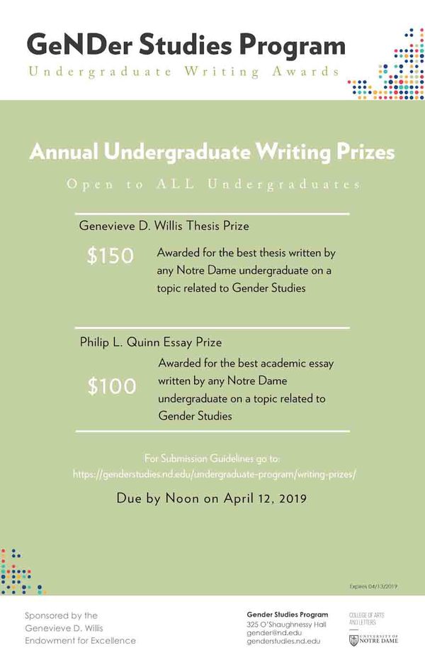 Writing Awards Undergraduate Edited