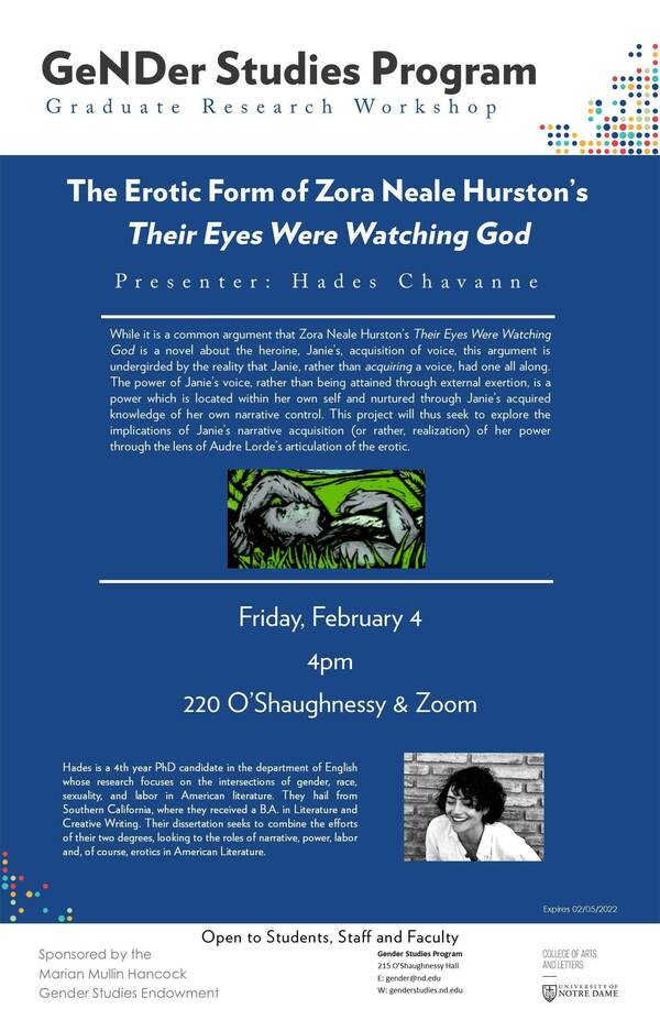 The Erotic Form Of Zora Neale Hurston S Their Eyes Were Watching God